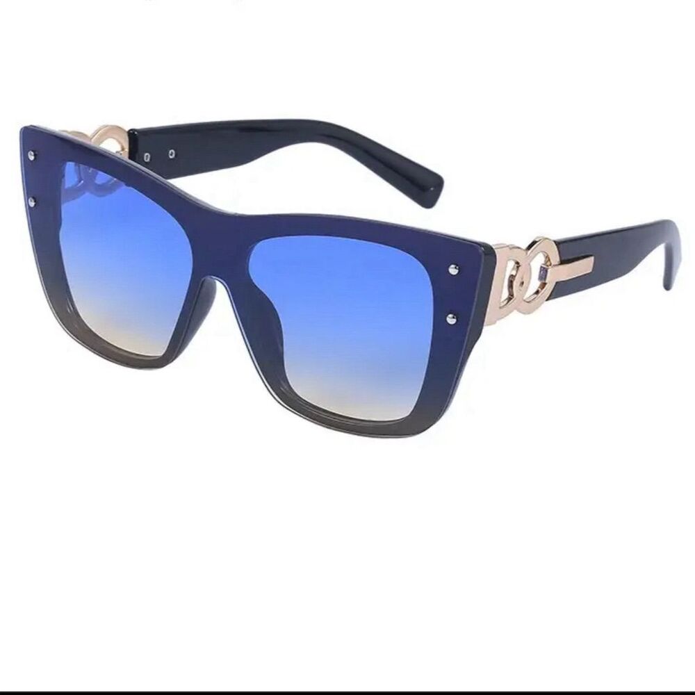 Stylish Oversized Cat Eye Sunglasses for Women - Gradient Lenses Multico…